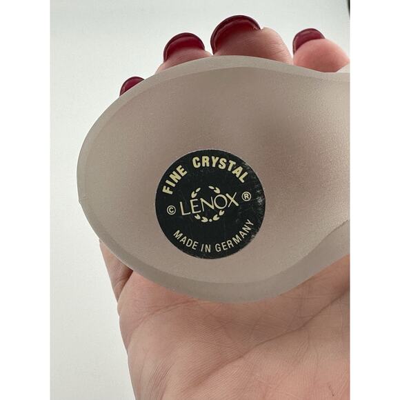 Lenox "Prim and Proper" Crystal Cat Figurines Clear Frost NIB COA 1993 4" - Picture 7 of 9